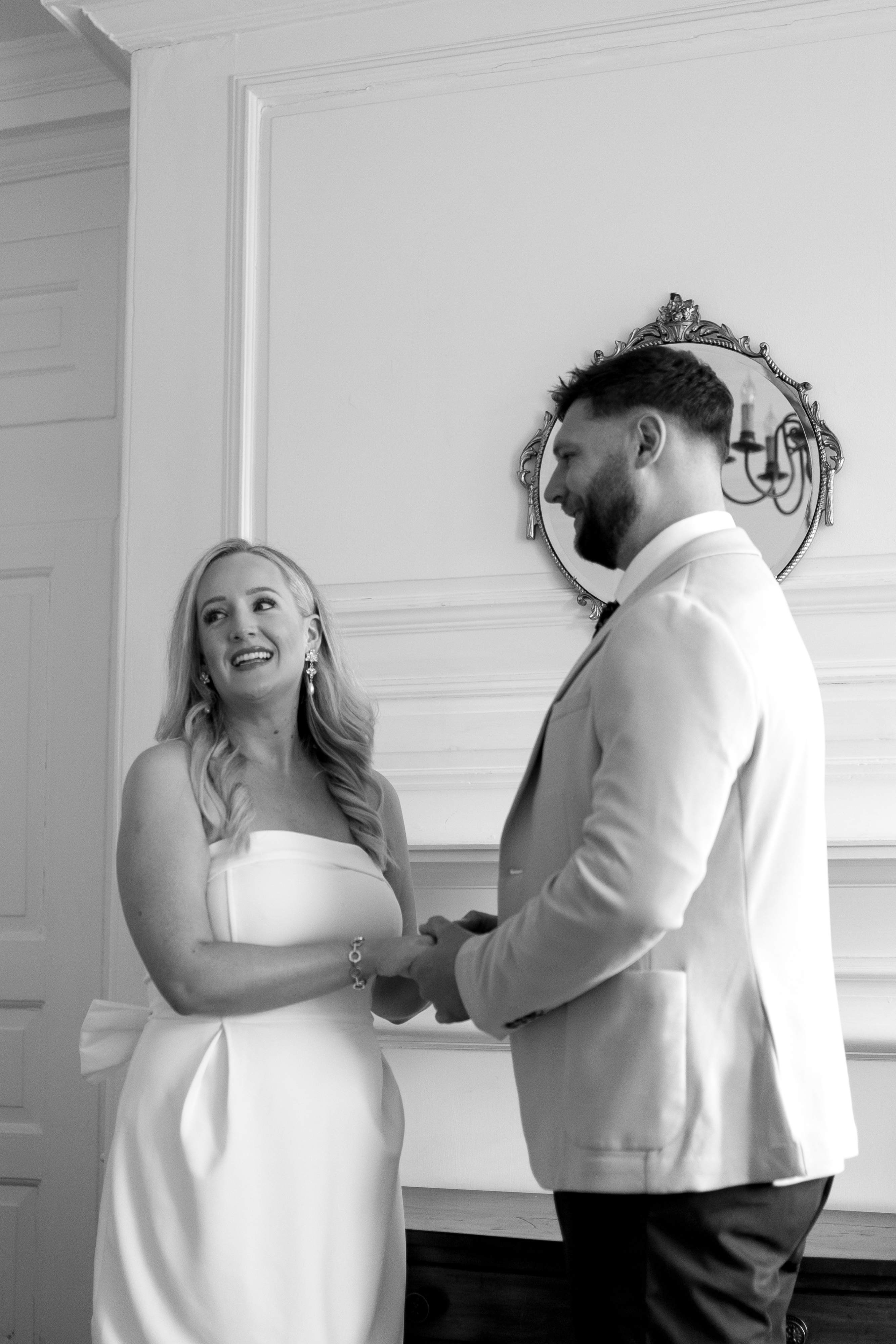 Couple during their ceremony at Bellair House