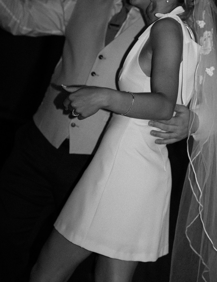Couple embracing on the dance floor